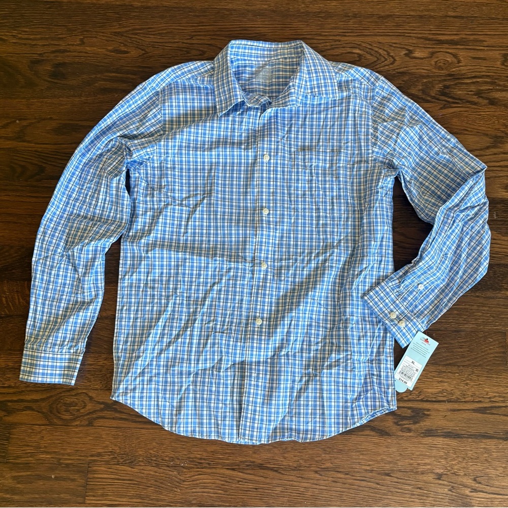 Cat & Jack NWT boys checkered button up shirt
